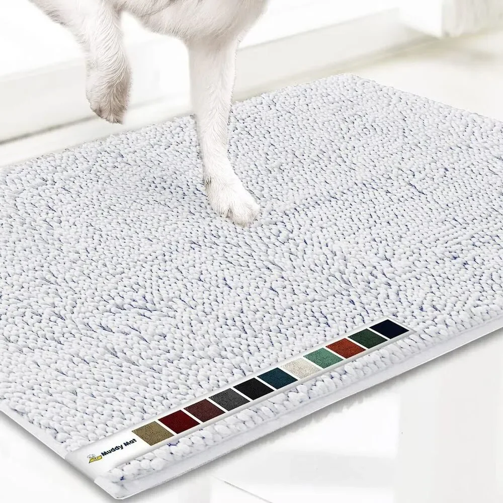 Muddy Mat Anti-Mud Mat White 24x60 Absorbent Washable Indoor Door Runner NEW